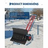 Heavy-Duty Wheeled Snow Shovel - 29.13x19.8 in Wide Steel Blade, Adjustable Handle & 5-Position Angled Design, Ideal for Driveway, Walkway - 2 of 4
