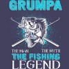 Women's Design By Humans Grumpa Man Myth Fishing Legend By HoangCathrine Racerback Tank Top - 2 of 2