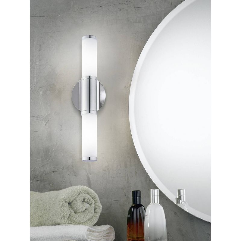 LED 2-Light Palmera Vanity Glass Wall Sconce Chrome - EGLO, 6 of 9