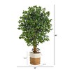 Nearly Natural 5.5-ft Palace Ficus Artificial Tree with in Handmade Natural Jute and Cotton Planter - 2 of 4