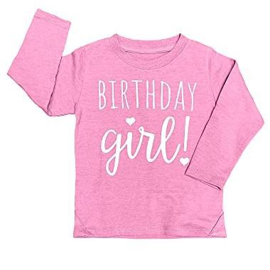 Lalo & Luna Happy Birthday T-Shirt (Girls 1 to 12) Sassy Kids Party Tee - Sweet Baby/Toddler Outfit
