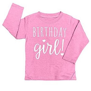 Lalo & Luna Happy Birthday T-Shirt (Girls 1 to 12) Sassy Kids Party Tee - Sweet Baby/Toddler Outfit - 1 of 4