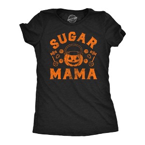 Womens Funny T Shirts Sugar Mama Sarcastic Halloween Candy Trick Or Treat Novelty Tee For Ladies - Crazy Dog Women's T Shirt - 1 of 4