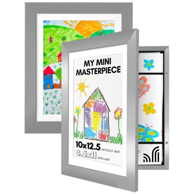 Americanflat Kids Art Frame with shatter-resistant glass - Front opening Wall Display for Artworks - Available in a variety of Colors