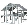 GDFStudio Barlow Modern 111.5" Wood and Metal Outdoor Large Cat House with Waterproof Cover - 2 of 4