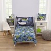 NoJo Star Wars The Child Cutest in the Galaxy Blue, Green, and Gray, Grogu, Stars, and Hover Pod Super Soft Toddler Blanket - 4 of 4