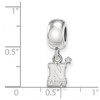 Black Bow Jewelry Sterling Silver Navy Midshipmen NCAA Bead Charm - 3 of 4