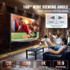 VEVOR Projector Screen with Stand, 120 inch 16:9 4K 1080 HD Outdoor Movie Screen with Stand, Wrinkle-Free Projection Screen with Bar Feet - 3 of 4