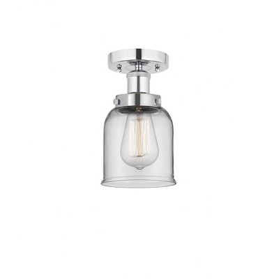 Bell - 1 Light Semi-Flush Mount In Industrial Style-8.25 Inches Tall and 6.5 Inches Wide