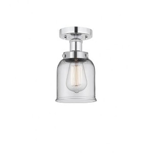 Bell - 1 Light Semi-Flush Mount In Industrial Style-8.25 Inches Tall and 6.5 Inches Wide - 1 of 1