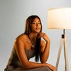 Ozarke Rustic White Wood Tripod Floor Lamp - Black - 3 of 4