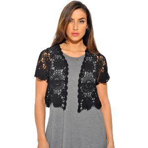 Just Love Women's Bolero Shrug - Floral Crochet Women Cardigan - 1 of 2