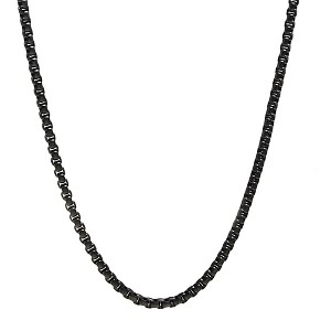 Black Rolo Chain For Women or Men 18" Length 3mm Width Lobster Clasp Ginger - 1 of 4