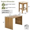Moda Furnishings 5-Piece Patio Outdoor Acacia Wood Bar Set with Beige Cushions - 4 of 4