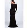 PinkBlush Black Long Sleeve Photoshoot Maternity Gown/Dress - 3 of 4