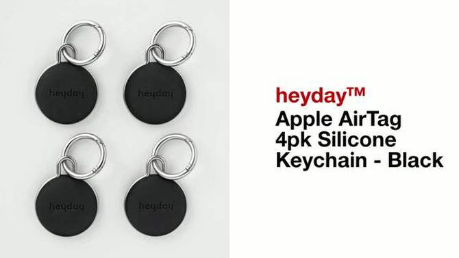Apple AirTag 4pk Silicone Keychain - heyday&#8482; Black, 2 of 6, play video