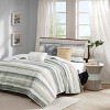 Gulches Series Yellow Modern Coastal Watercolor Stripe Full Queen 6 Piece Printed Quilt Set with Throw Pillows Blanket - 2 of 4