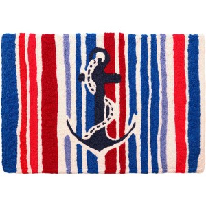 Jellybean Sailing Americana Accent Doormat 20"x30" – Washable, Patriotic Indoor/Outdoor Decor - 1 of 3