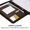 Samsill Vintage Hardback Zipper Portfolio Vinyl Dark Brown 11 x 8 1/2 70836 - 3 of 4