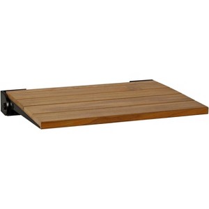 Seachrome 18 inch Silhouette SlimLine Folding Wall Mount Shower Bench Seat - Wood - 1 of 1
