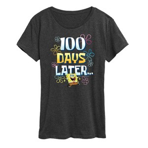 Women's - SpongeBob SquarePants - 100 Days Later Short Sleeve Graphic T-Shirt - 1 of 4