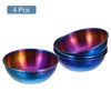 Unique Bargains Thick Stainless Steel Condiment Dishes for Kitchen Restaurant 3.2" Dia - 3 of 4