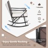 Tangkula Set of 3 Rattan Wicker Rocking Chairs Table Bistro Set Cushioned Rocker Patio - 4 of 4