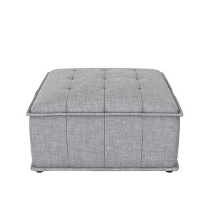 DHP Darcy Ottoman for Modular Sectional Sofa, Gray Linen - 1 of 4