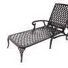 1-Piece Aluminum Cast Chaise Lounge Chair for Outdoor Poolside, Patio, Garden or Deck Weather Resistant Reclining Sun Lounger-Maison Boucle - 3 of 4