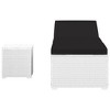 vidaXL Sun Lounger White PE rattan 76.8 in x 23.6 in x 12.2 in - 3 of 4