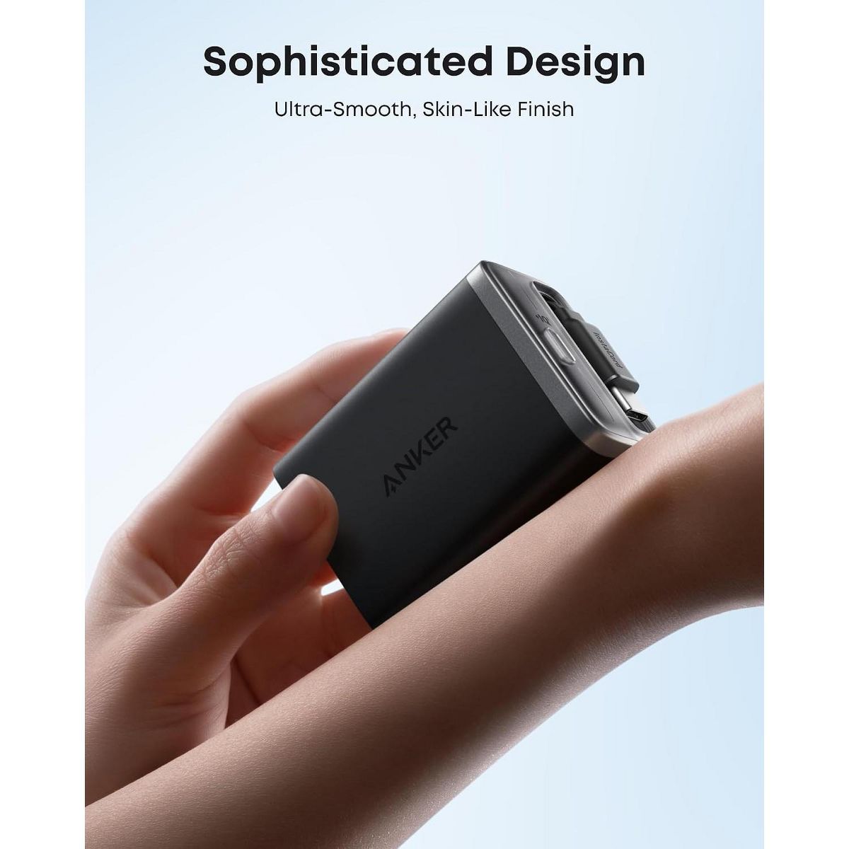 Anker Nano Retractable USB C Charger, Compact 35W 2-Port with Built-in InstaCord Retractable Cable, for iPhone 17/16/15, iPad (Black, Non-Battery) - thumbnail 6