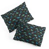Deny Designs 3pc Queen Lathe and Quill Dinosaurs in Space Comforter and Sham Set Blue - 4 of 4
