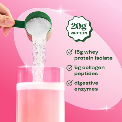 BLOOM NUTRITION Clear Protein Powder - Strawberry Watermelon - 8.71oz: Whey Isolate, Collagen Protein, 20g Protein