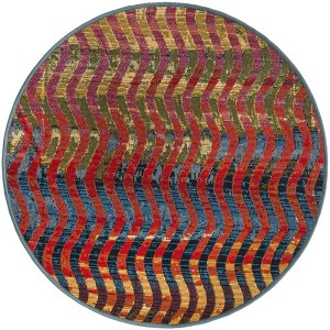 Unique Loom    Outdoor Modern Wavy Area Rug - 1 of 4