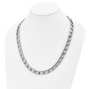 Black Bow Jewelry Men's 11mm Stainless Steel Open Oval Curb Chain Necklace, 24 Inch - 4 of 4