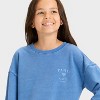 Girls' Relaxed Fit French Terry Pullover Shirt - Cat & Jack™ - 2 of 4