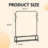 SUGIFT Garment Rack with Storage Shelves and Coat/Hat Hanging Hooks - 3 of 4