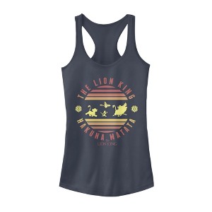 Juniors Womens Lion King Sunshine Hakuna Matata Racerback Tank Top - 1 of 3