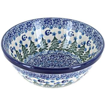 Blue Rose Polish Pottery Ceramika Artystyczna Cereal Bowl