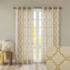 DSVIMOY Curtain Panels, Fretwork Print Grommet Top Window Curtain Panel for Living Room, Bedroom, Beige&Gold, 84"*50"*0.13" - 4 of 4