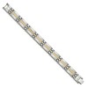 Black Bow Jewelry 19mm Stainless Steel & 14K Yellow Gold Accent Link Bracelet, 8.5 Inch - 2 of 4