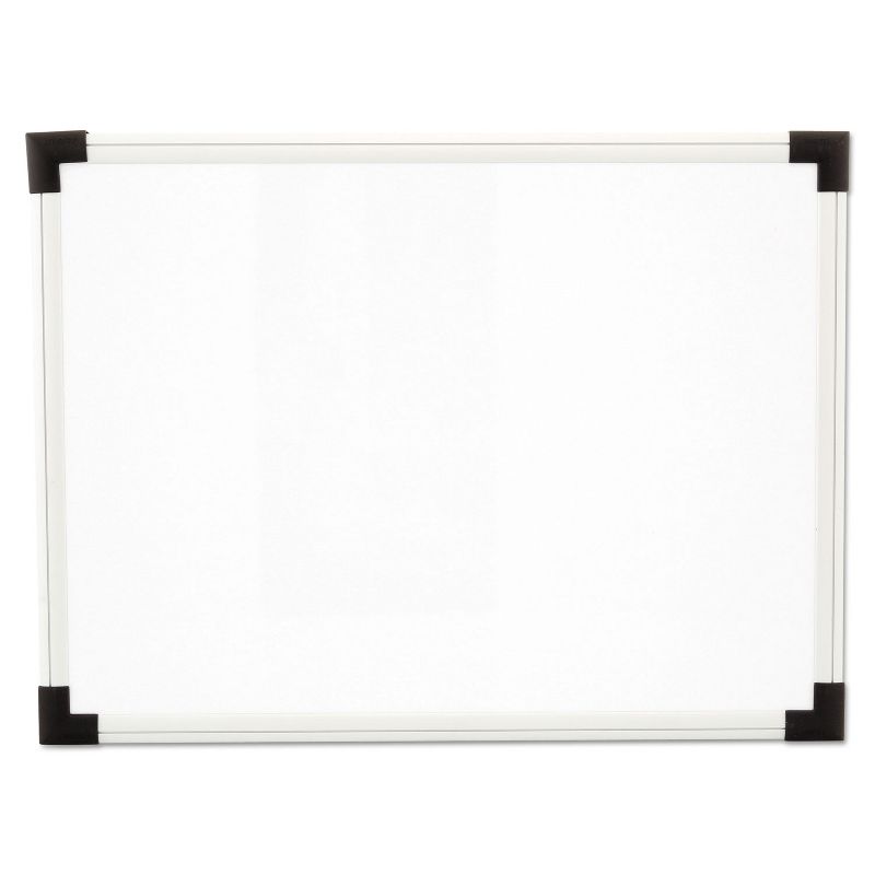 UNIVERSAL Dry Erase Board Melamine 24 x 18 White Black/Gray Aluminum/Plastic Frame 43722, 1 of 8