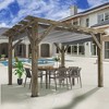 10x12 FT Wood Pergola with Retractable Canopy, Retractable Shade Canopy, Durable, Rot Resistant, for Backyard, Deck, Garden, Outdoor Entertaining - 2 of 4