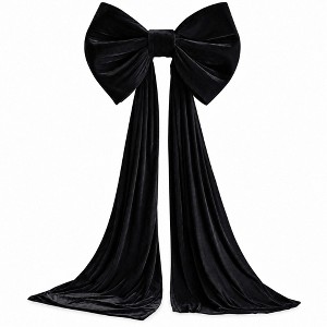 Alilang Oversized Velvet Christmas Tree Party Decorative Bow with Long ...