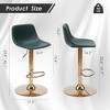 AZL1 Life Concept Dining Sets Adjustable Bar Stools Set of 2 with Back Support, Gold Bracket for Kitchen Island, Green, 16.9"*14.2"*33.8" - 3 of 4