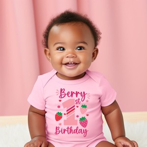 The Juniper Shop Berry 1st Birthday Baby Short Sleeve Bodysuit - 1 of 4