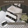 Whisen Floating Wall-Mounted Bathroom Vanity with Resin Sink, Water-Resistant Timber Cabinet and 2 Storage Drawers - 3 of 4