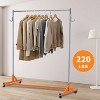 GustoWave Portable Rolling Clothes Rack with Adjustable Height & Lockable Casters for Living Room, Bedroom - 2 of 4