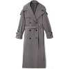 Imily Bela Classic Womens Trench Coat Oversized Double Breasted Style Light - 4 of 4