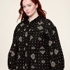 Women's Bandana Print Long Sleeve Utility Midi Shirt Dress - Woolrich x Target Black - 4 of 4